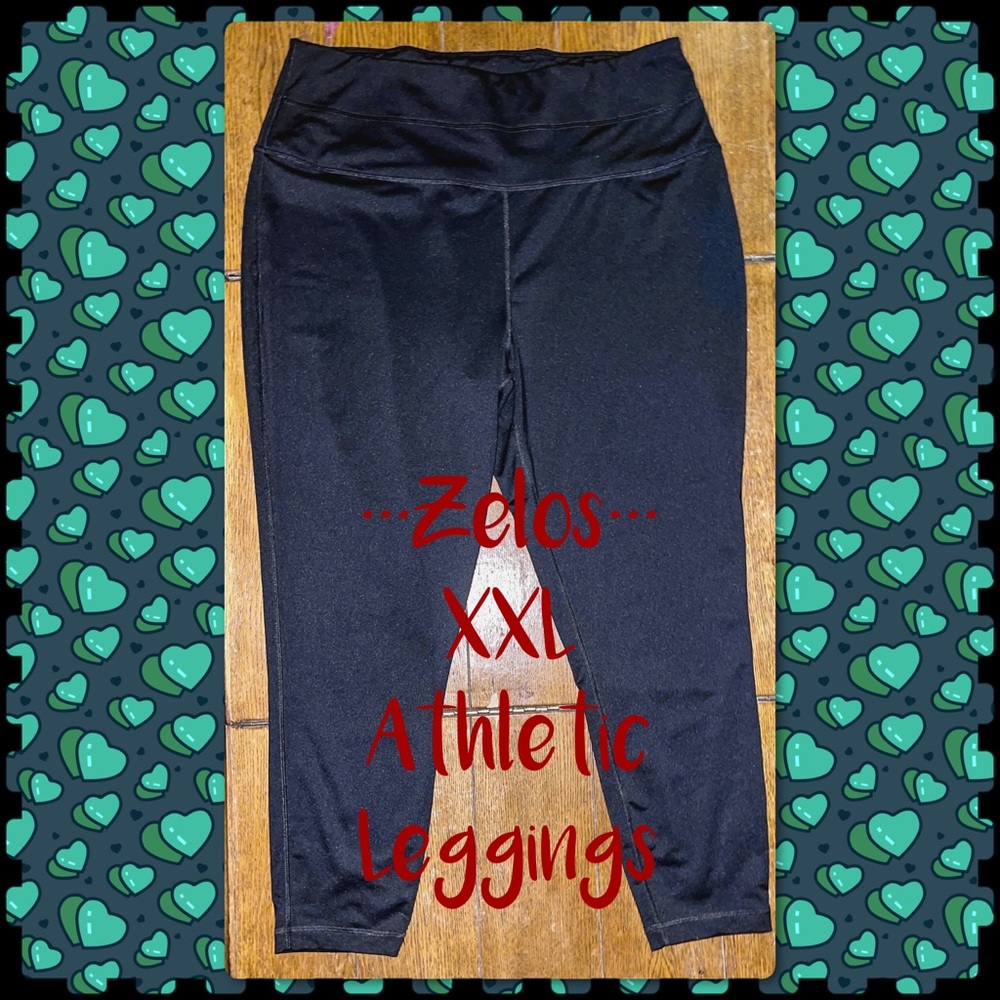 Ladies ••Zelos•• Black Athletic Leggings~XXL